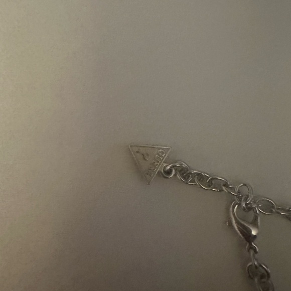 Guess Silver and Gold Heart Necklace - Picture 3 of 3